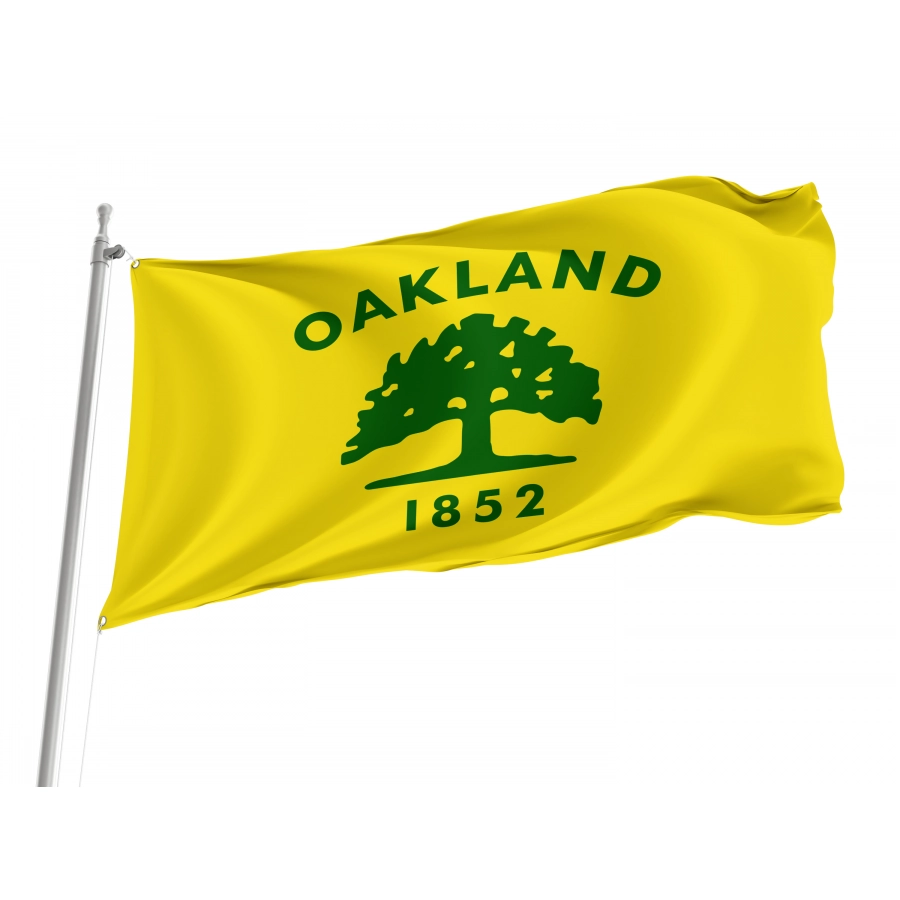 Flag of Oakland, California, Patriotic Flags, Unique Design Print, Flags for Indoor & Outdoor Use