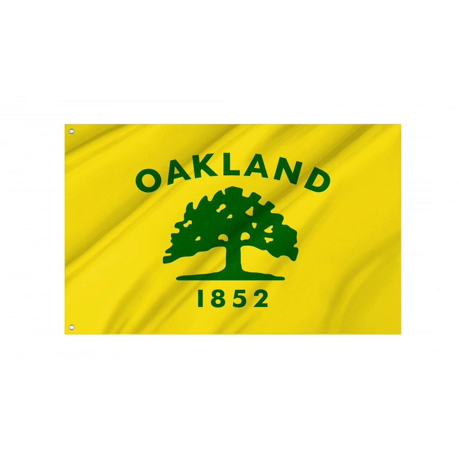 Flag of Oakland, California, Patriotic Flags, Unique Design Print, Flags for Indoor & Outdoor Use