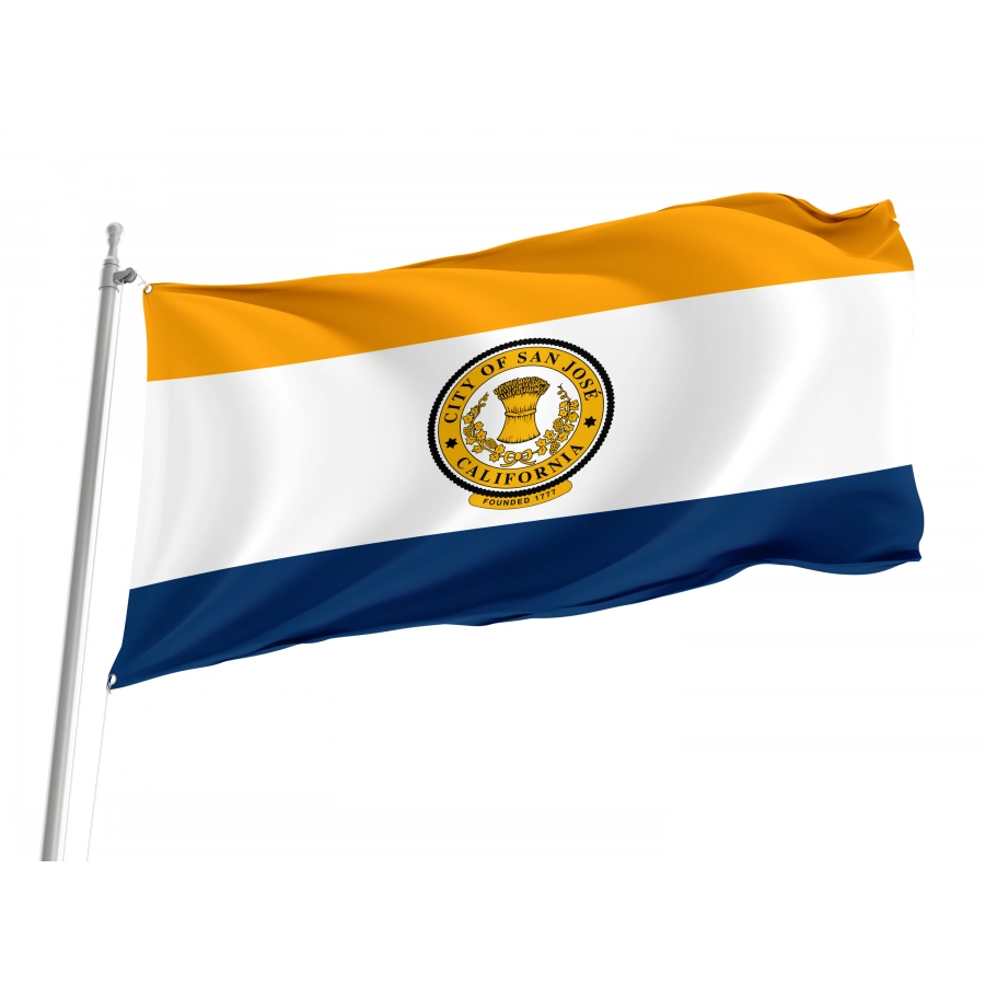 Flag of San José, California, Patriotic Flags, Unique Design Print, Flags for Indoor & Outdoor Use