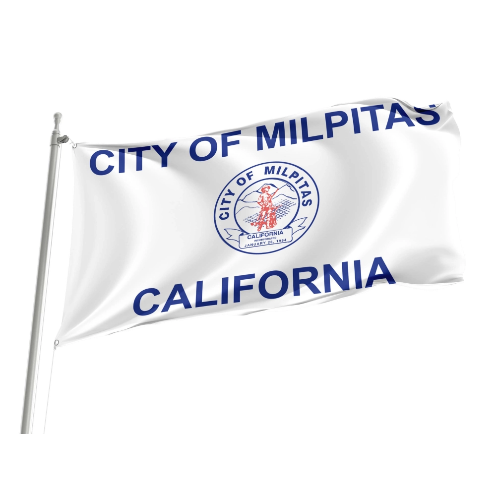 Milpitas City, California Flag for Indoor & Outdoor Use