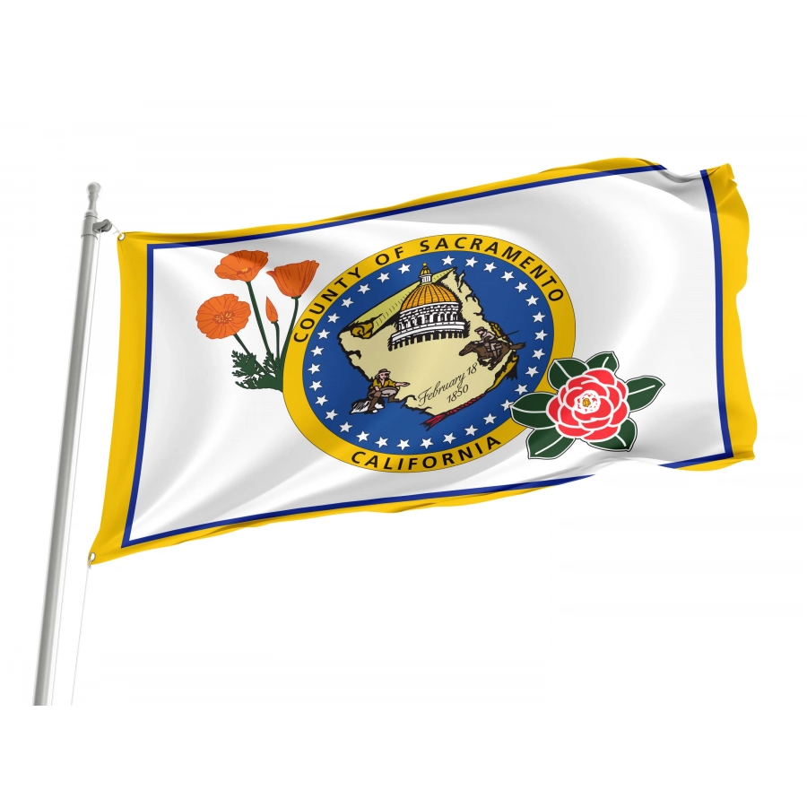 Sacramento County Flag for Indoor & Outdoor Use, CALUSA11