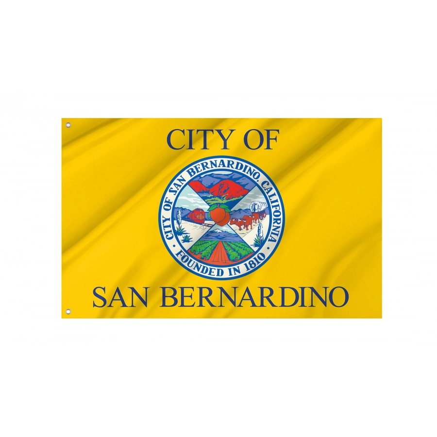 San Bernardino Flag for Indoor & Outdoor Use, CALUSA04