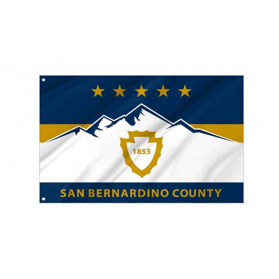 San Bernardino New County Flag for Indoor & Outdoor Use, CALUSA05