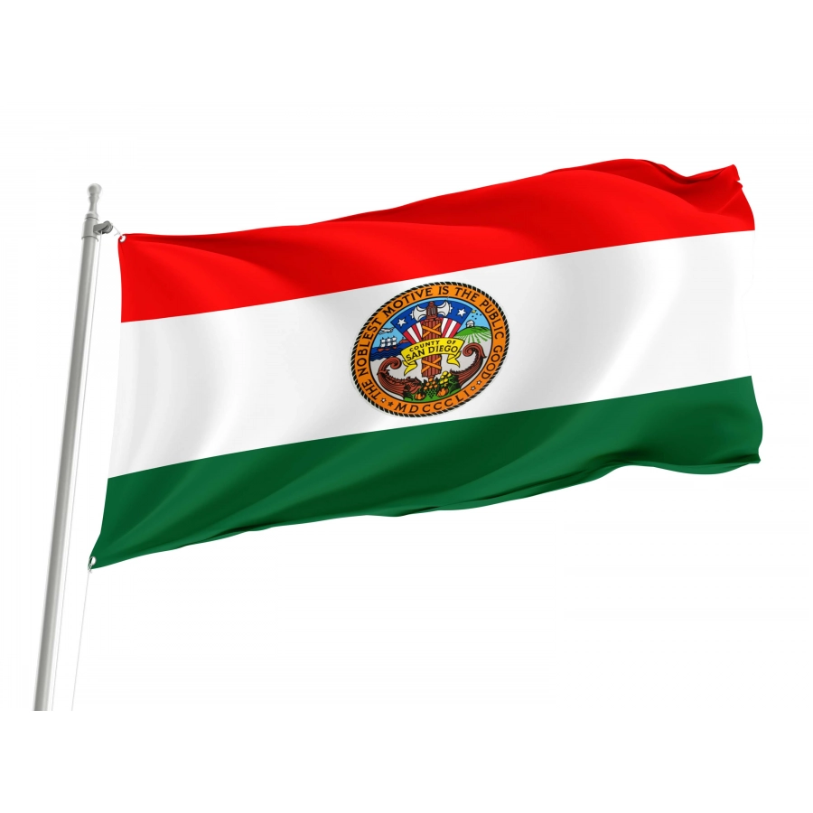 San Diego County Flag for Indoor & Outdoor Use, CALUSA12