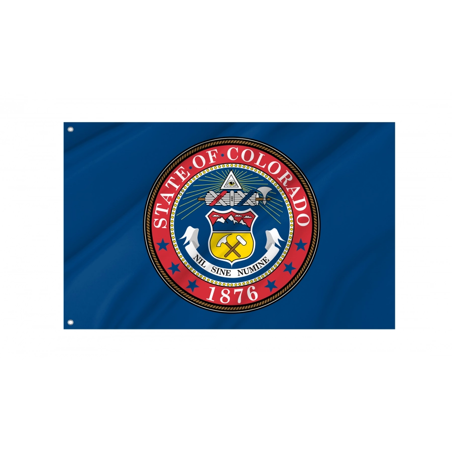 Flag of Colorado 1876-1907, Patriotic Flags, Unique Design Print, Flags for Indoor & Outdoor Use