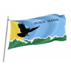 Black Hawk Flag for Indoor & Outdoor Use