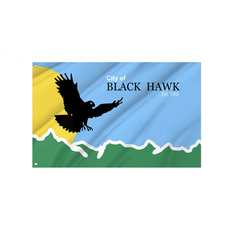 Flag of Black Hawk, Colorado, Patriotic Flags, Unique Design Print, Flags for Indoor & Outdoor Use