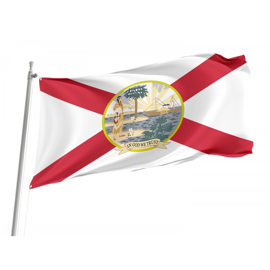 Flag Of Florida 1900, Patriotic Flags, Unique Design Print, Flags For Indoor & Outdoor Use - High Quality Florida for Indoor and Outdoor Use