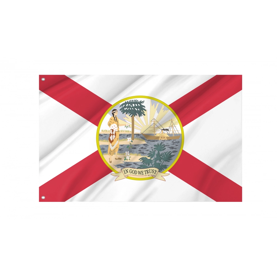 Flag Of Florida 1900, Patriotic Flags, Unique Design Print, Flags For Indoor & Outdoor Use - High Quality Florida for Indoor and Outdoor Use