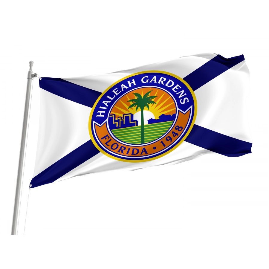 Flag of Hialeah Gardens, Florida, Patriotic Flags, Unique Design Print, Flags for Indoor & Outdoor Use