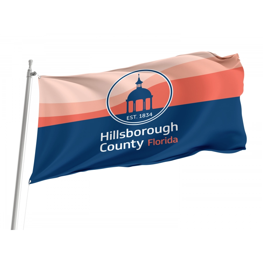 Flag of Hillsborough County, Florida, Patriotic Flags, Unique Design Print, Flags for Indoor & Outdoor Use