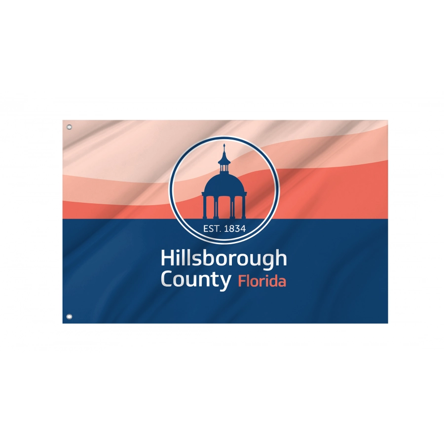 Flag of Hillsborough County, Florida, Patriotic Flags, Unique Design Print, Flags for Indoor & Outdoor Use