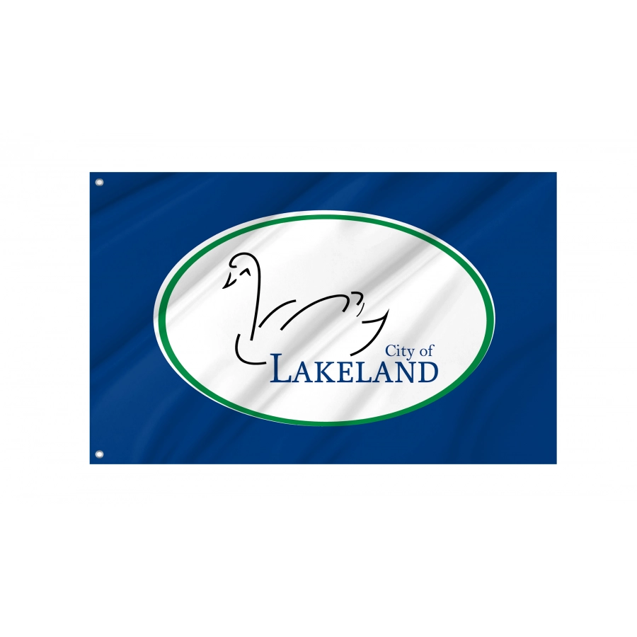 Flag of Lakeland City, Patriotic Flags, Unique Design Print, Flags for Indoor & Outdoor Use