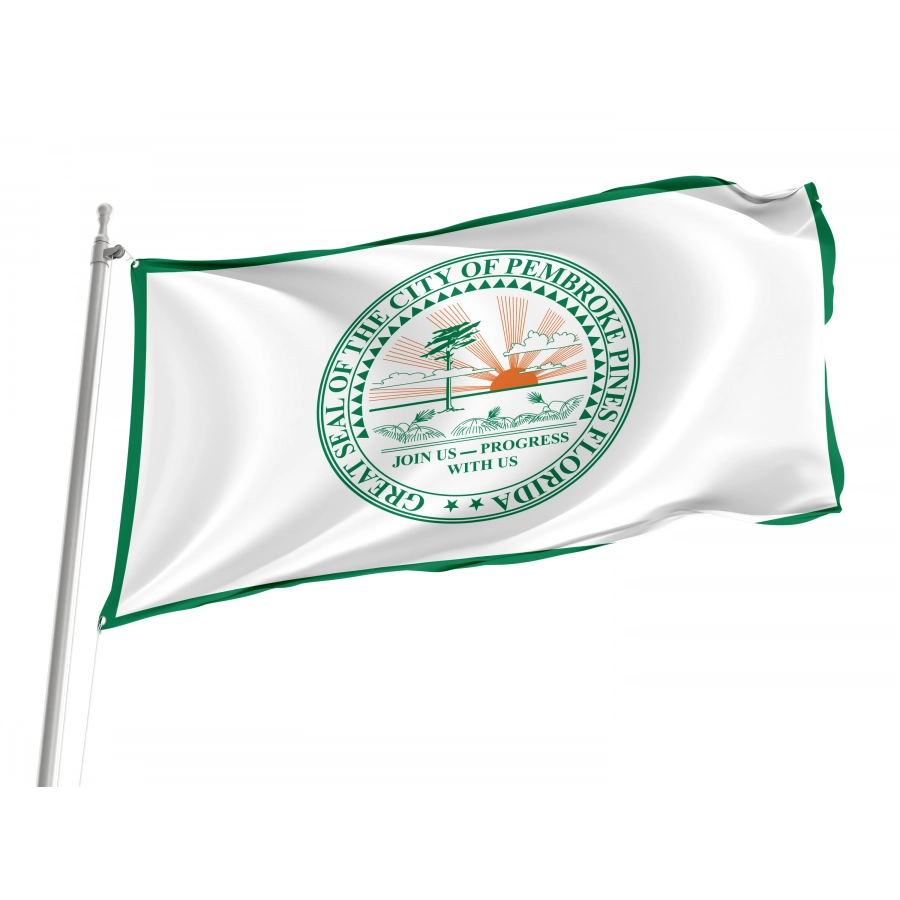 Flag of Pembroke Pines, Florida, Patriotic Flags, Unique Design Print, Flags for Indoor & Outdoor Use