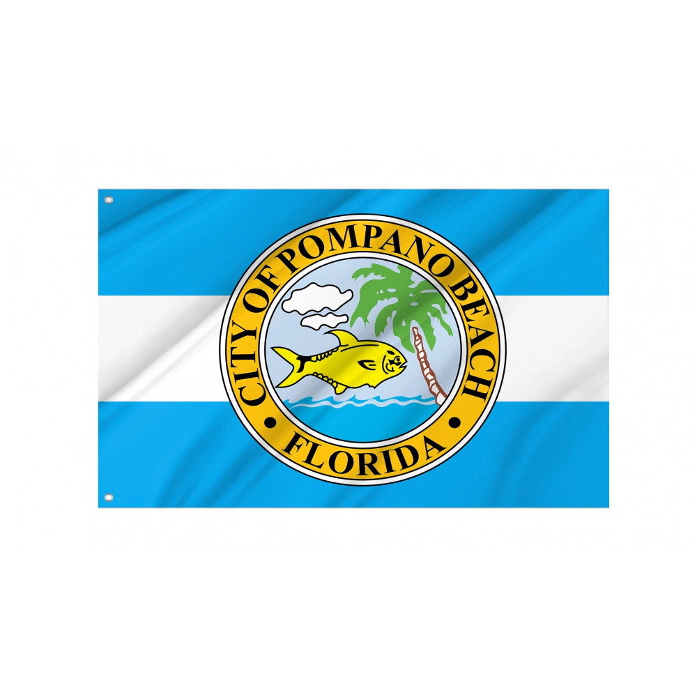 Pompano Beach City Flag for Indoor & Outdoor Use