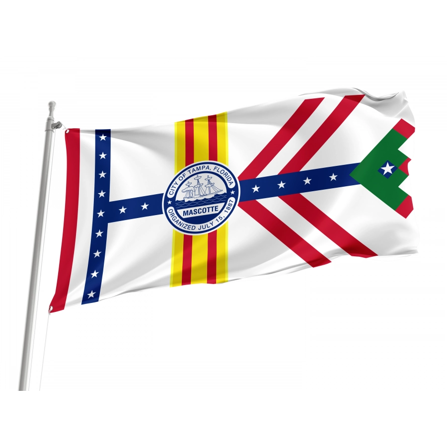 Flag of Tampa, Florida, Patriotic Flags, Unique Design Print, Flags for Indoor & Outdoor Use