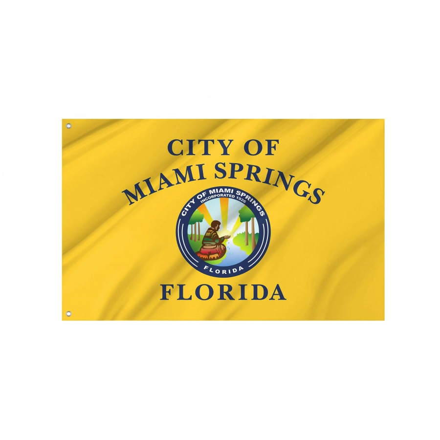 Miami Springs Flag for Indoor & Outdoor Use, USA174