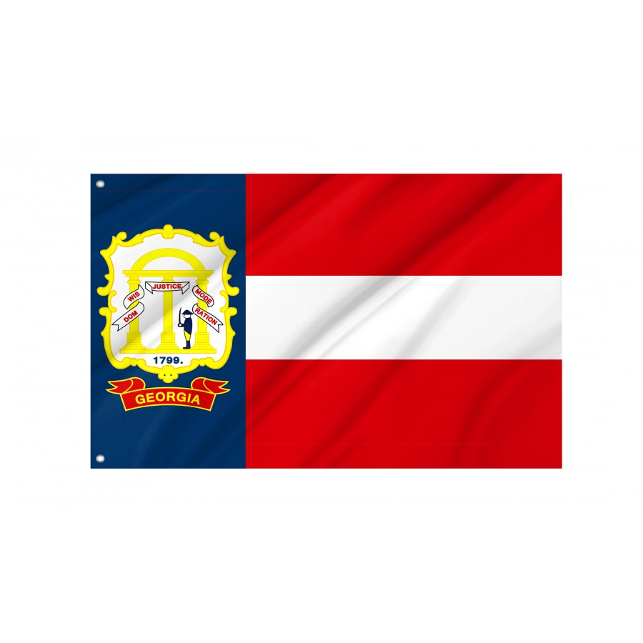 Flag State Of Georgia 1906-1920, Patriotic Flags, Unique Design Print, Flags For Indoor & Outdoor Use - High Quality Georgia for Indoor and Outdoor Use