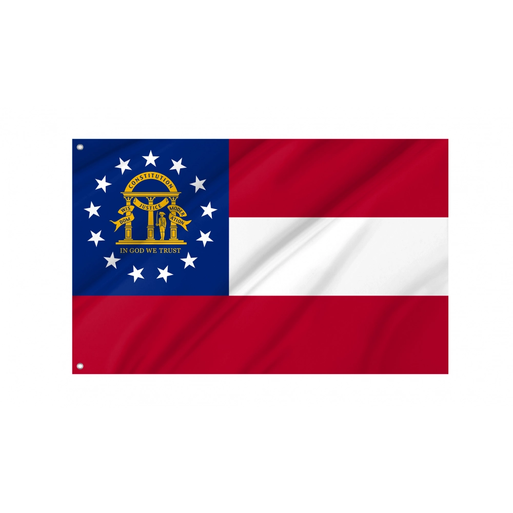 Georgia State Flag for Indoor & Outdoor Use