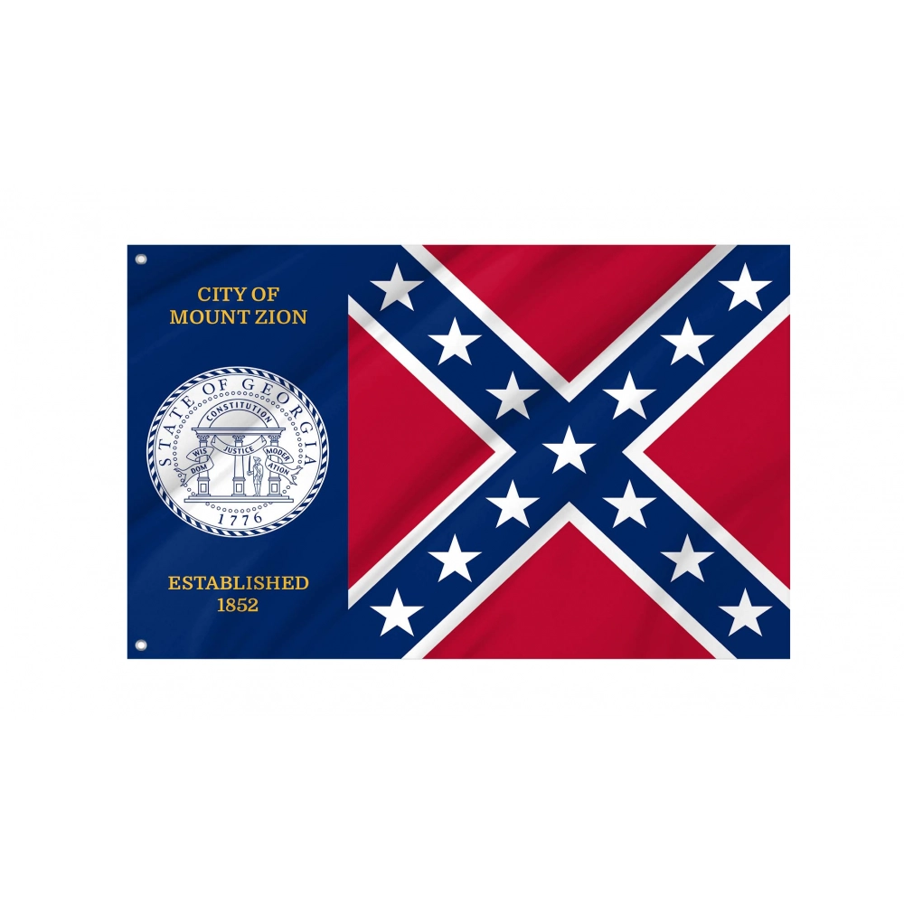 Mount Zion City Est. 1852 Flag for Indoor & Outdoor Use