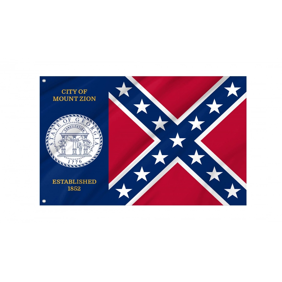Mount Zion City Est. 1852 Flag for Indoor & Outdoor Use, USA187