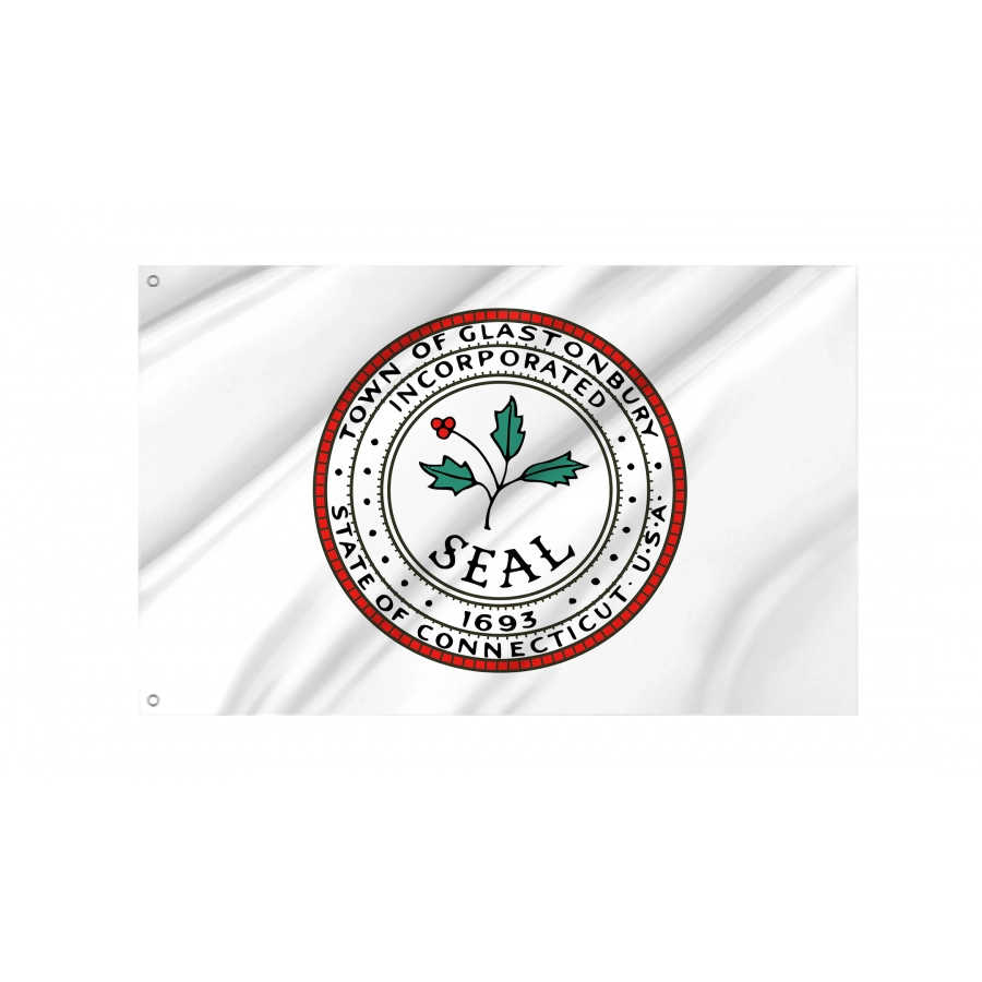 Flag of Glastonbury, Connecticut, Patriotic Flags, Unique Design Print, Flags for Indoor & Outdoor Use