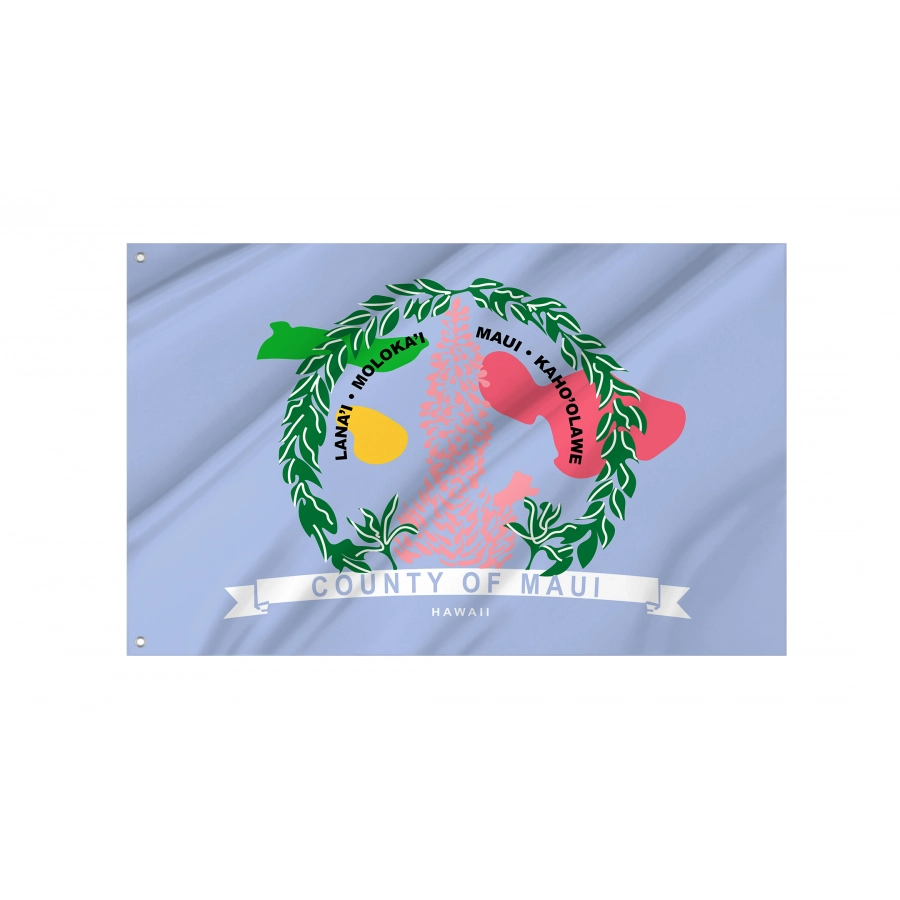Flag of Maui County, Hawaii, Patriotic Flags, Unique Design Print, Flags for Indoor & Outdoor Use