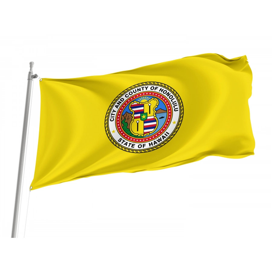 Honolulu City and County Flag for Indoor & Outdoor Use, USA190
