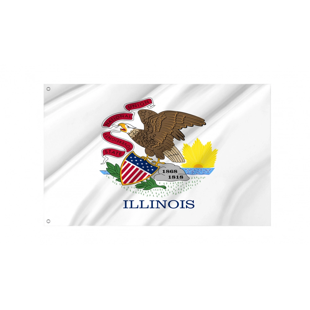 Illinois State Flag for Indoor & Outdoor Use Illinois State Flag for Indoor & Outdoor Use