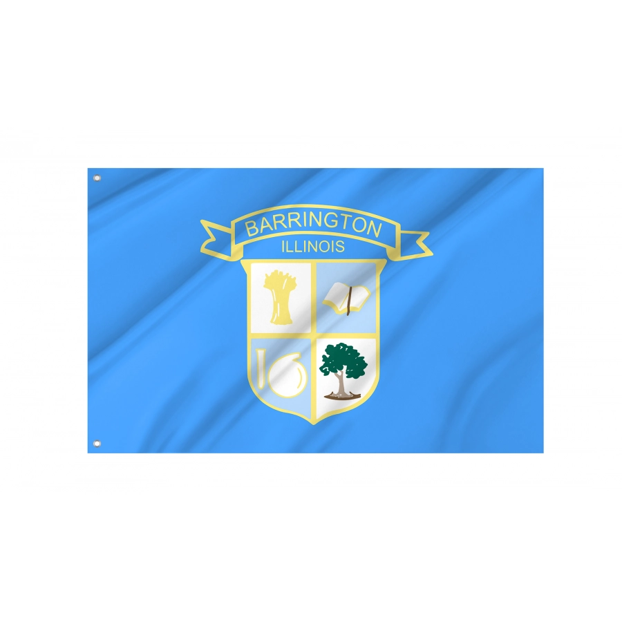 Flag of Barrington, Illinois, Patriotic Flags, Unique Design Print, Flags for Indoor & Outdoor Use