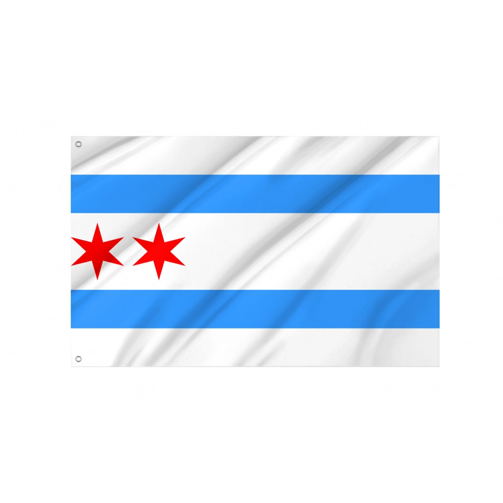 Chicago, Illinois 1917 Flag for Indoor & Outdoor Use