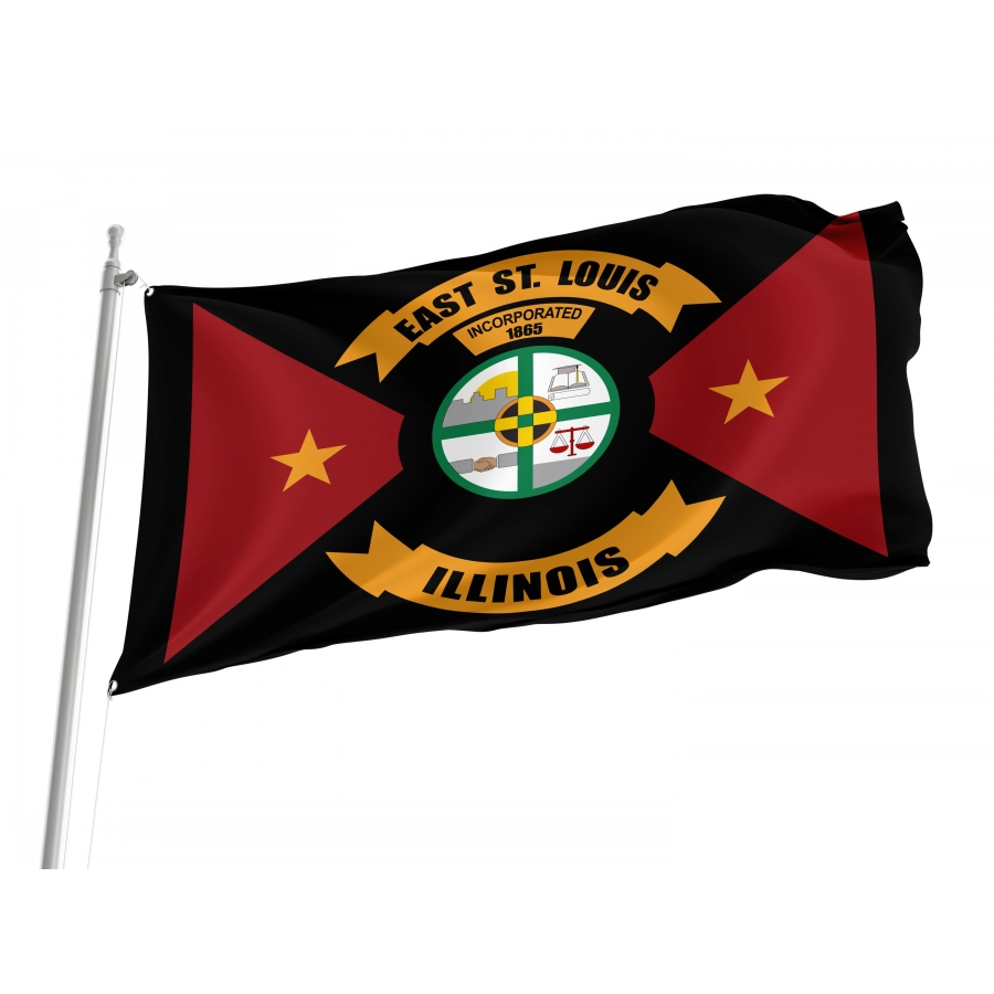 Flag of East St. Louis, Illinois, Patriotic Flags, Unique Design Print, Flags for Indoor & Outdoor Use