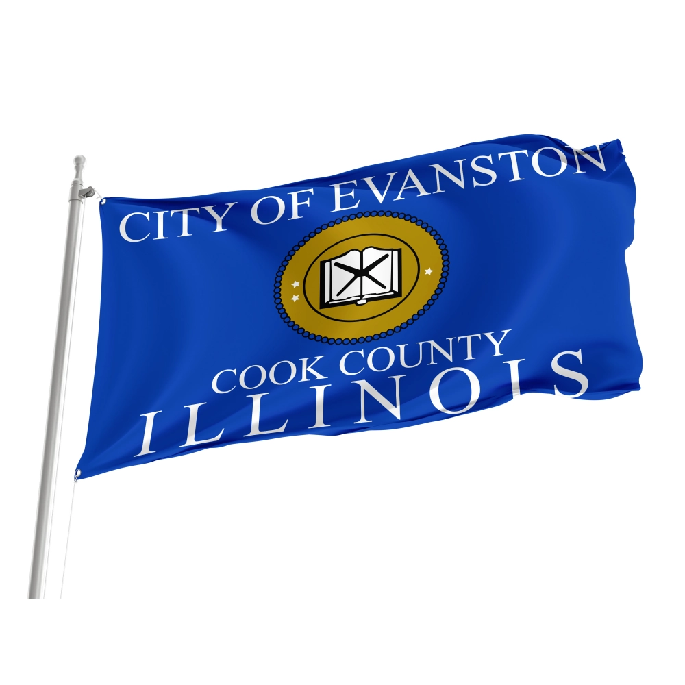 Evanston City, Illinois Flag for Indoor & Outdoor Use