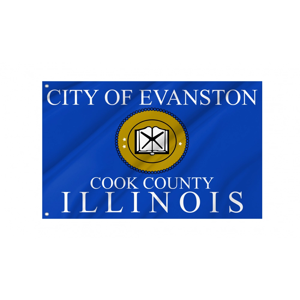 Evanston City, Illinois Flag for Indoor & Outdoor Use