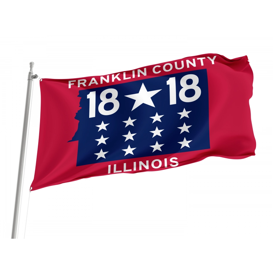 Flag of Franklin County, Illinois, Patriotic Flags, Unique Design Print, Flags for Indoor & Outdoor Use