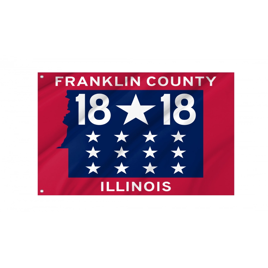 Flag of Franklin County, Illinois, Patriotic Flags, Unique Design Print, Flags for Indoor & Outdoor Use