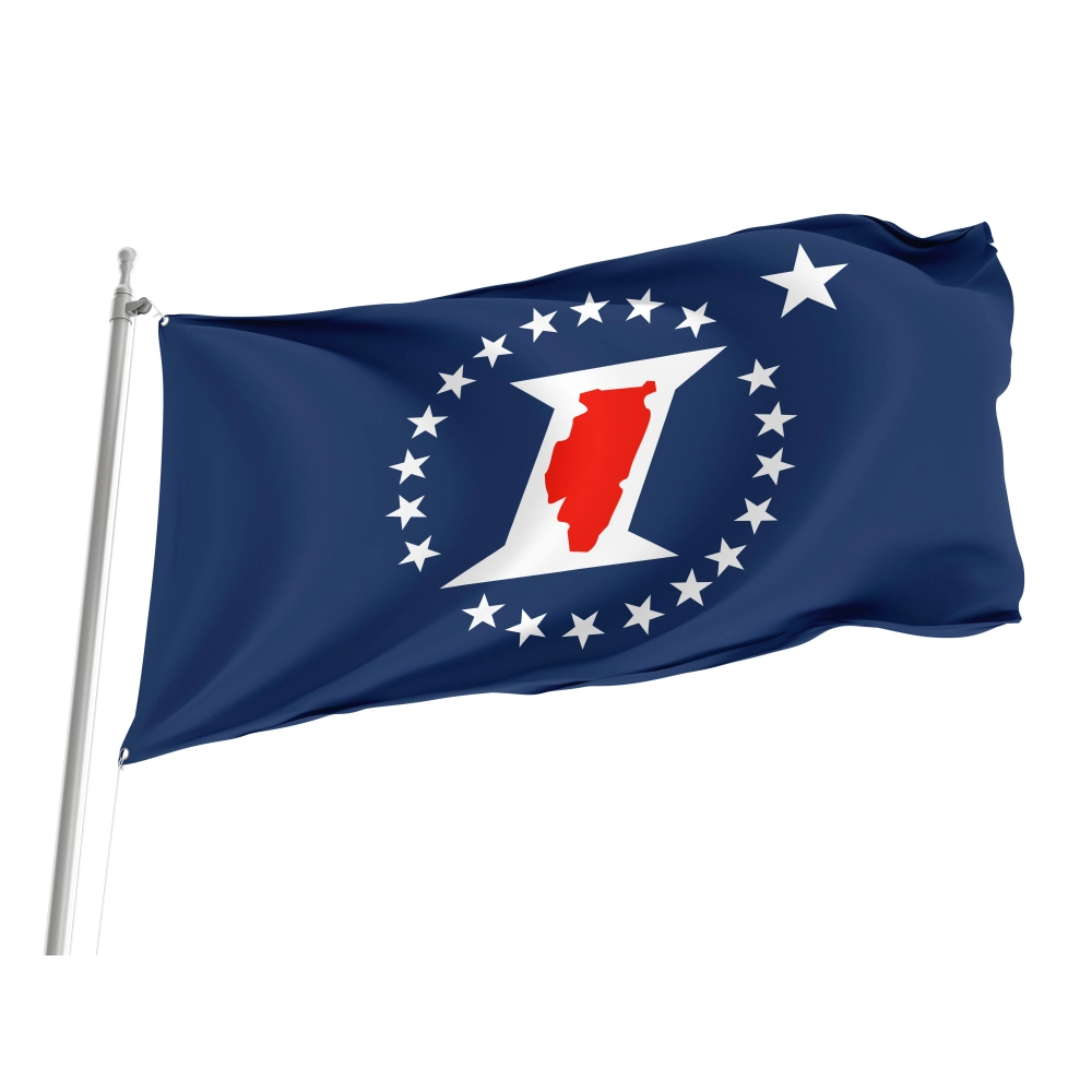 Illinois Sesquicentennial Flag for Indoor & Outdoor Use