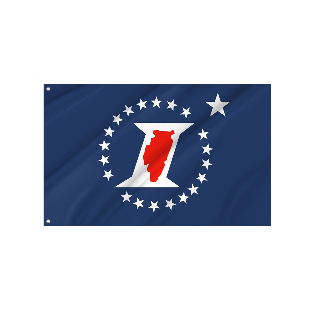 Illinois Sesquicentennial Flag for Indoor & Outdoor Use