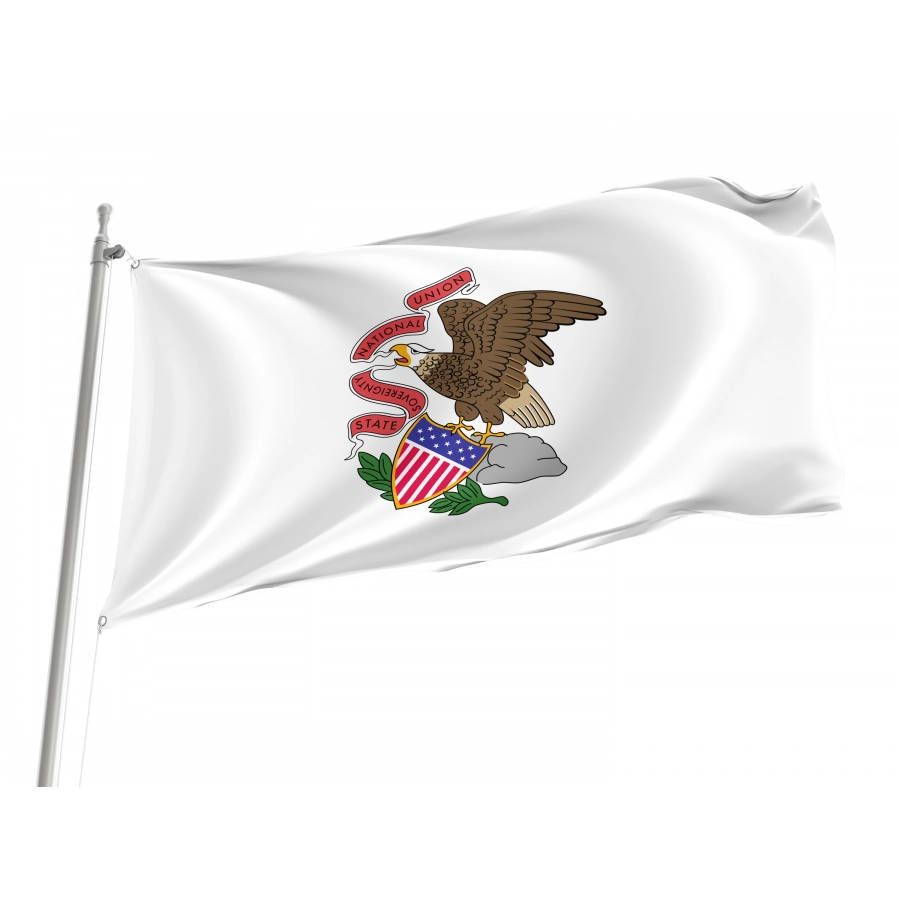 Flag Of Illinois, 1915-1969, Patriotic Flags, Unique Design Print, Flags For Indoor & Outdoor Use - High Quality Illinois for Indoor and Outdoor Use