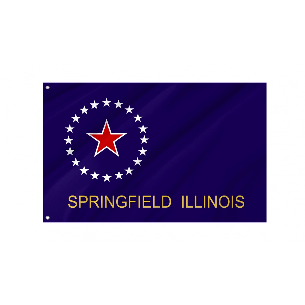 Springfield, Illinois Flag for Indoor & Outdoor Use