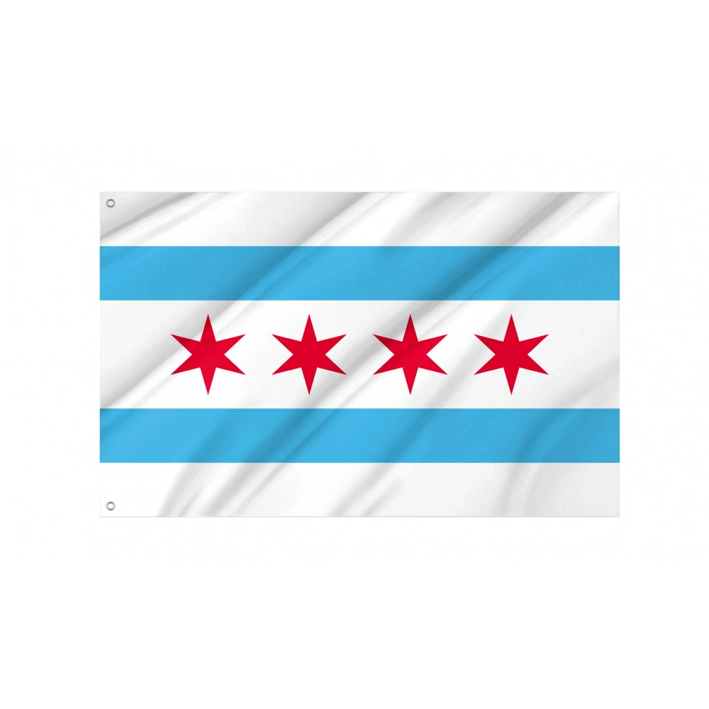 City of Chicago Flag for Indoor & Outdoor Use