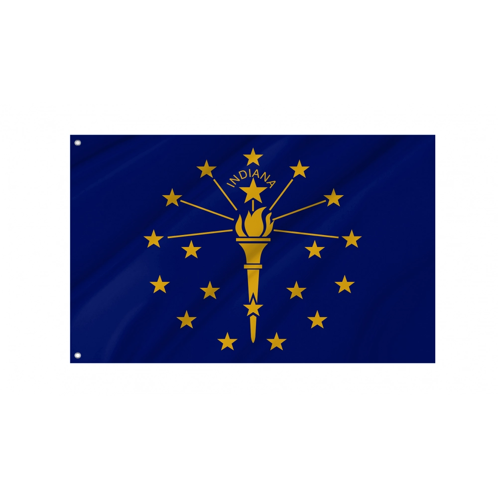 Indiana State Flag for Indoor & Outdoor Use Indiana State Flag for Indoor & Outdoor Use
