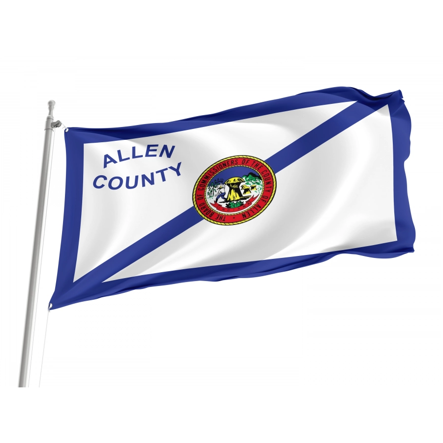Flag of Allen County, Indiana, Patriotic Flags, Unique Design Print, Flags for Indoor & Outdoor Use