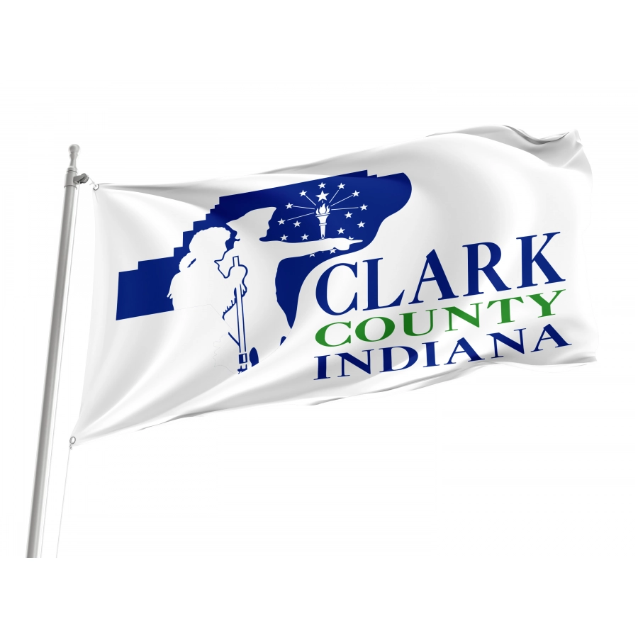 Flag of Clark County, Indiana, Patriotic Flags, Unique Design Print, Flags for Indoor & Outdoor Use