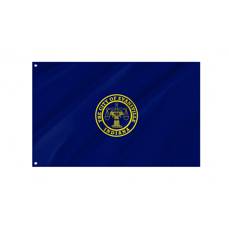 Flag of Evansville, Indiana, Patriotic Flags, Unique Design Print, Flags for Indoor & Outdoor Use