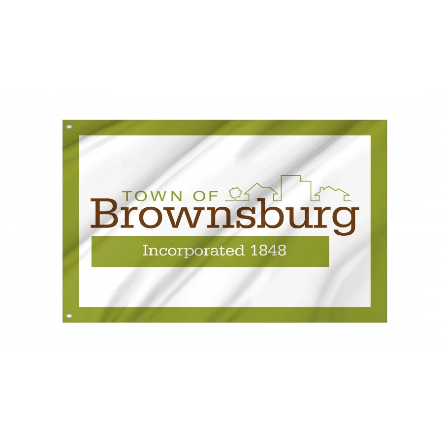 Brownsburg Flag for Indoor & Outdoor Use, USA218