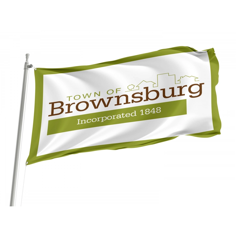 Brownsburg Flag for Indoor & Outdoor Use, USA218