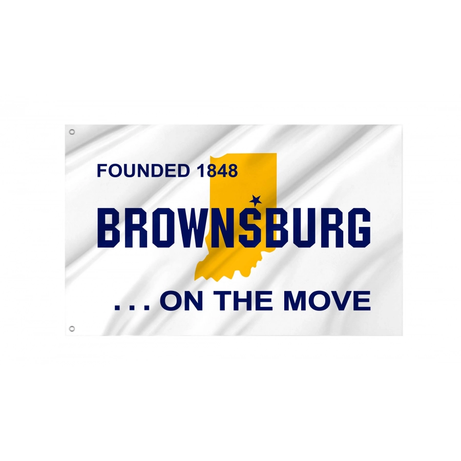Brownsburg, Indiana Flag for Indoor & Outdoor Use, USA253