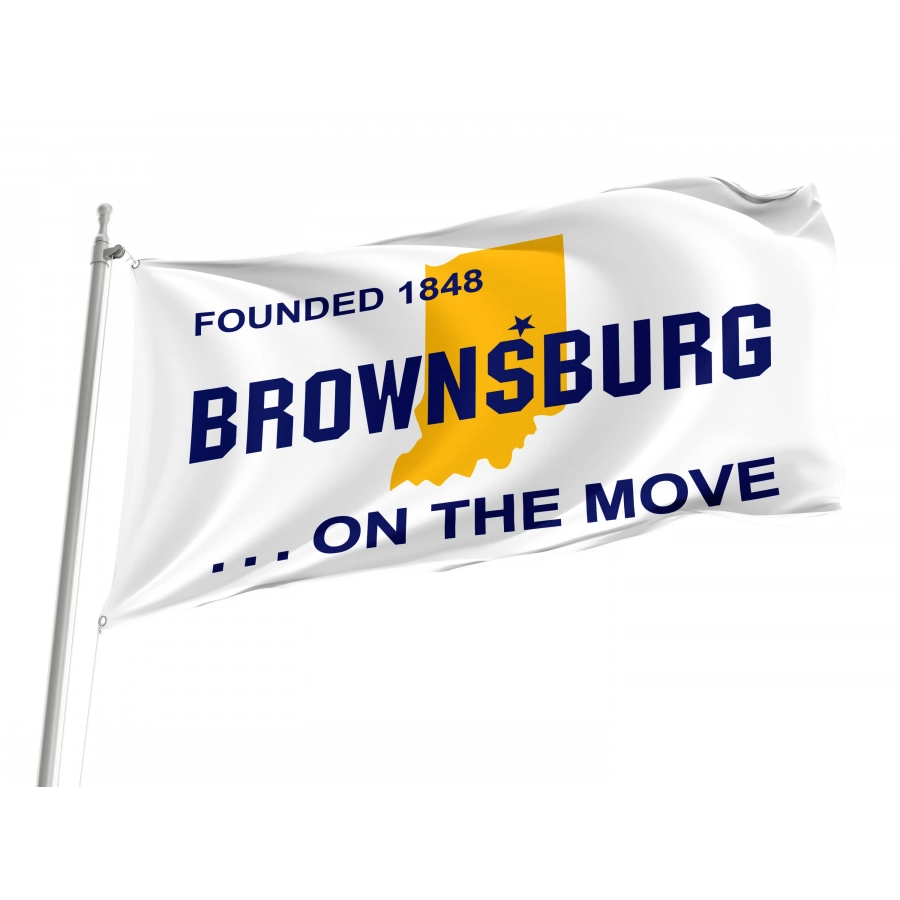 Brownsburg, Indiana Flag for Indoor & Outdoor Use, USA253