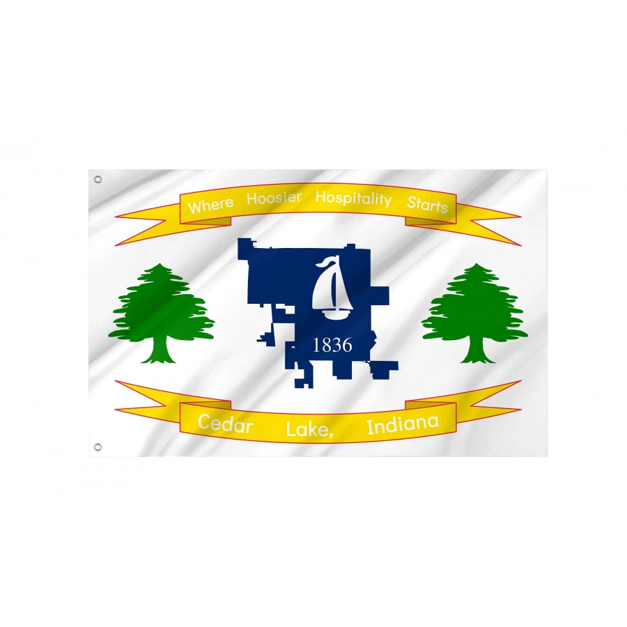 Cedar Lake Flag for Indoor & Outdoor Use - Shopflagworld Cedar Lake Flag for Indoor & Outdoor Use, USA220